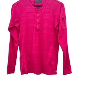 Athleta Women’s Pink 1/4 Zip Athletic Running Top Long Sleeve Size M